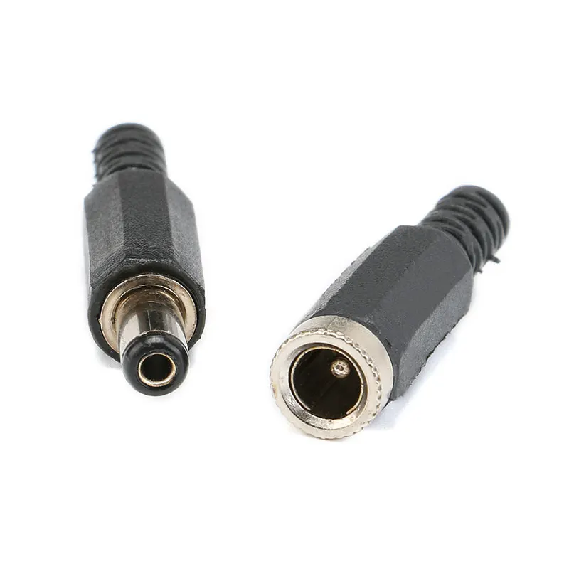10PCS DC Power Connector pin 5.5*2.1mm 5.5x2.1 Female Plug Jack + Male Plug Jack Socket Adapter - imagen 2