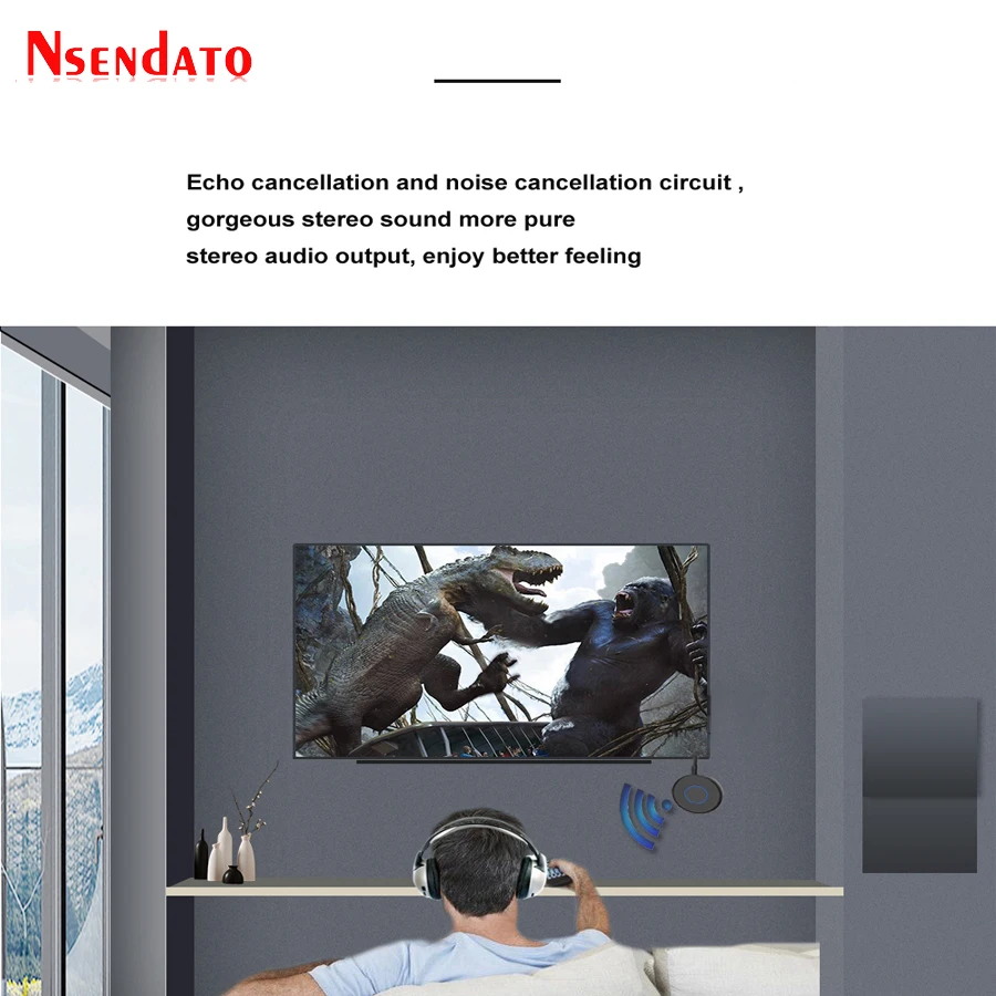 Transmisor de audio con Bluetooth 5,0, adaptador de música inalámbrico con conector de 3,5mm, transmisor Bluetooth 5,0 para TV, PC, MP3/4 - imagen 3