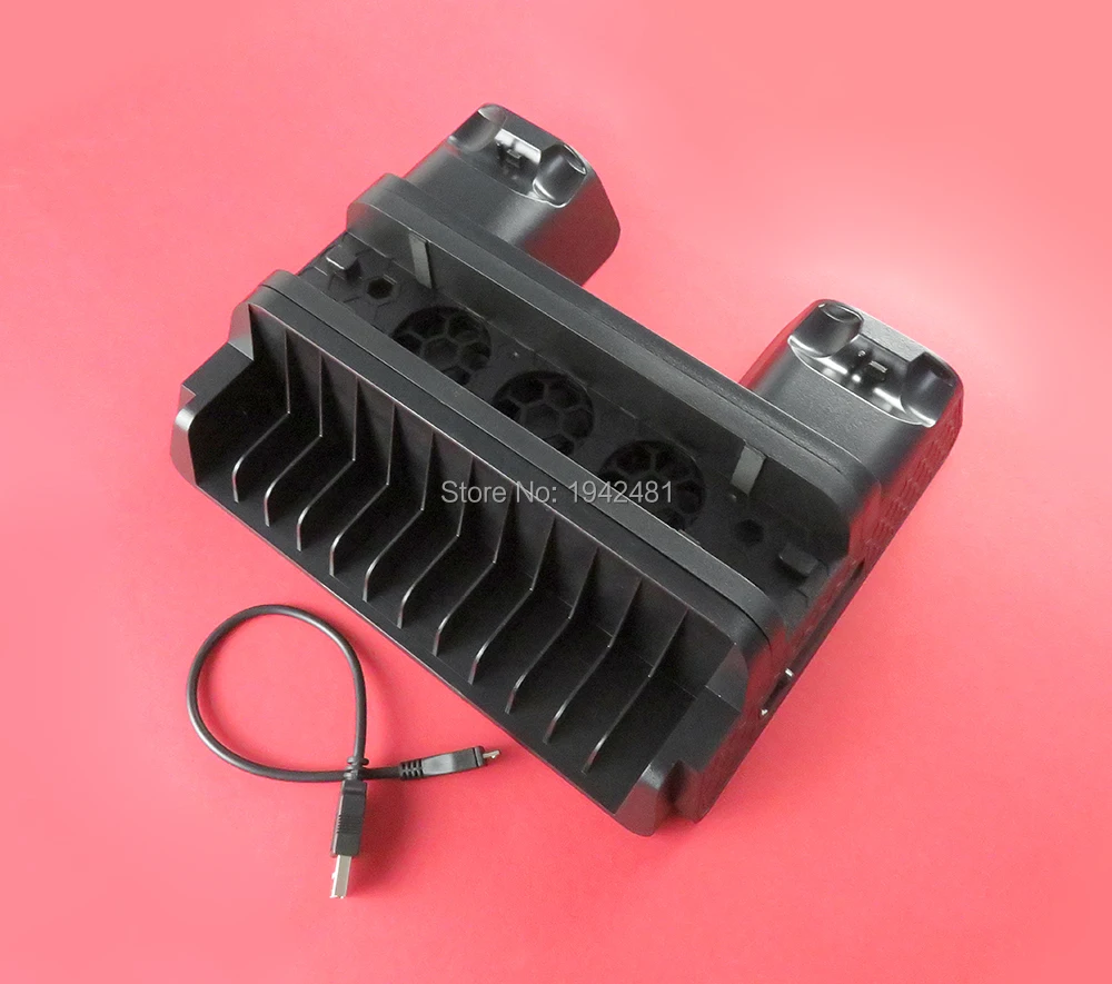 Soporte Vertical para PS4 Slim/PS4 PRO, ventilador de refrigeración, cargador de controlador Dual, estación de carga para SONY Playstation 4, 1 Uds. - imagen 2