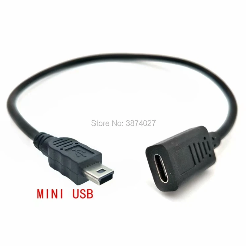 Adaptador de Cable conector USB tipo c hembra a Micro USB mini usb macho Dropshipping - imagen 4