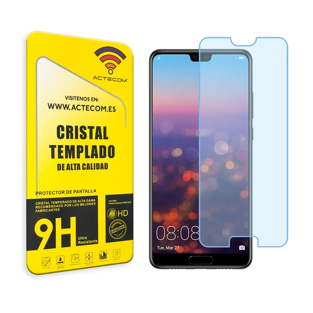 ACTECOM-PROTECTOR de PANTALLA de CRISTAL TEMPLADO, 0,2 MM, PARA HUAWEI P20 - imagen 2