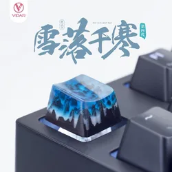Keycap de Madera y Resina para Teclado Mecánico, Perfil OEM R4
