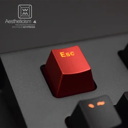 Tecla de aluminio para teclado mecánico con acabado mate