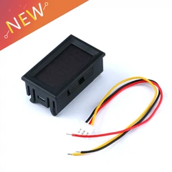 Mini voltímetro de dígitos de 0,36 pulgadas, medidor de Panel de 5 bits de 3 cables, voltaje de CC de 0-30V, LED rojo, medidor de voltaje eléctrico