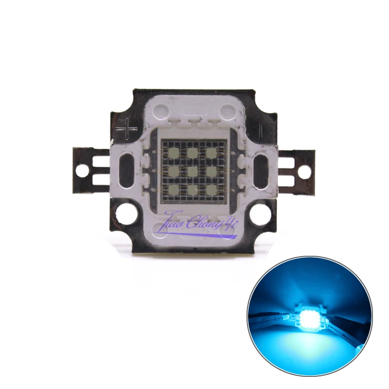 Bombilla LED de hielo de alta potencia, Chip de 490 nm, 480nm, 3W, 5W, 10W, 20W, 30W, 50W, 100W, 480nm, 490 nm, COB, color azul hielo - imagen 2