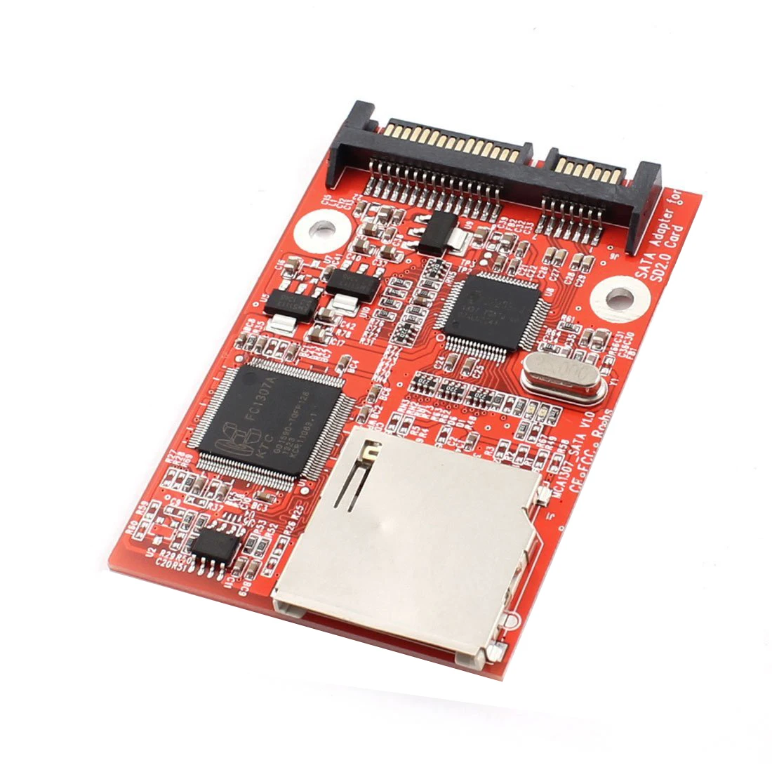 Adaptador de conversión Digital MMC SD SDHC SATA 6,35 centímetro HDD, seguro