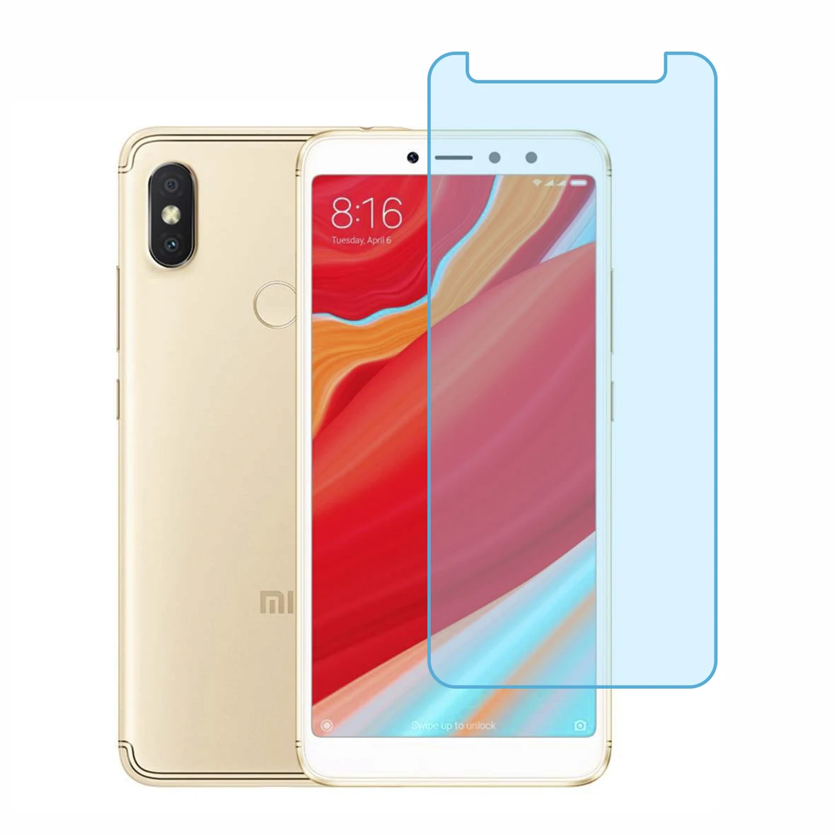 Actecom Protector de pantalla compatible con Xioami Redmi S2 Cristal Vidrio Templado protector protege tu móvil - imagen 3