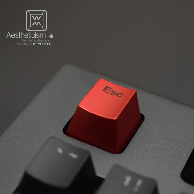 Tapa de tecla de respaldo de aluminio completa, tapa personalizada para teclado mecánico, textura de mate de ánodo, pintura en aerosol sin placa, 1 ud. - imagen 4