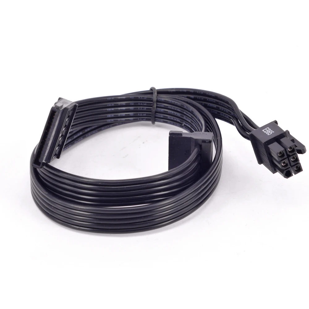 Cable de fuente de alimentación PCIe de 6 pines macho a 2/3/4 SATA para Seasonic Focus Plus Platinum FOCUS + Series 850PX 750PX 650PX 550PX PSU - imagen 5