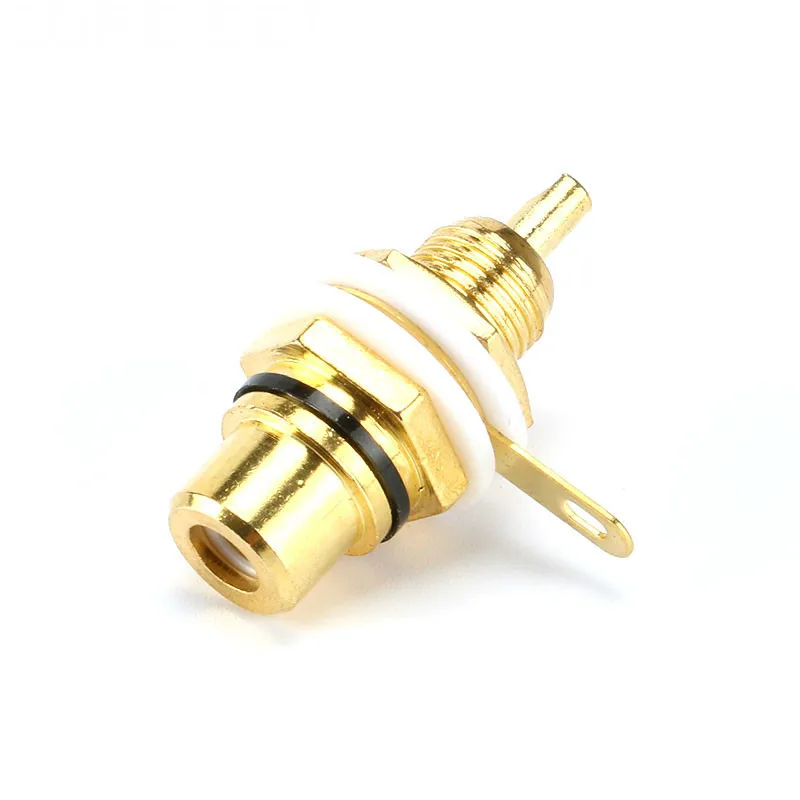 1 par de conectores RCA hembra, adaptador de montaje en Panel de chasis, enchufe de Terminal de Audio de 3,5mm, enchufe AV - imagen 4