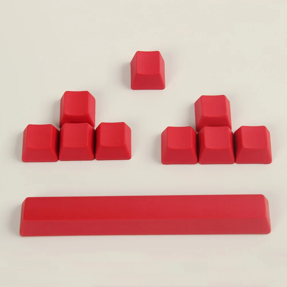 Juego de 10 teclas sin teclas PBT impresas, tapa de tecla espacial de dirección ESC WASD, teclas de teclado mecánico de altura OEM