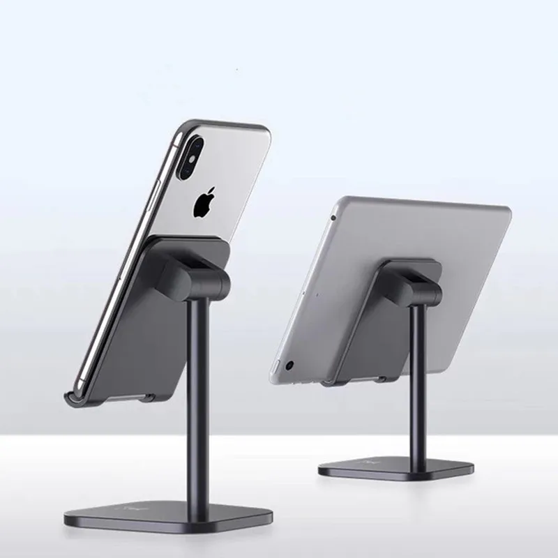 Soporte de teléfono móvil de aleación de aluminio, accesorio de escritorio para tableta y teléfono, ajustable, Universal - imagen 2