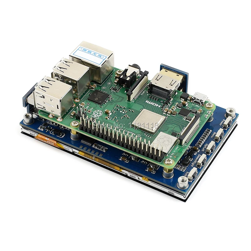 Raspberry Pi-pantalla táctil capacitiva, LCD IPS de 4,3 pulgadas, 800x480, USB, compatible con HDMI - imagen 2