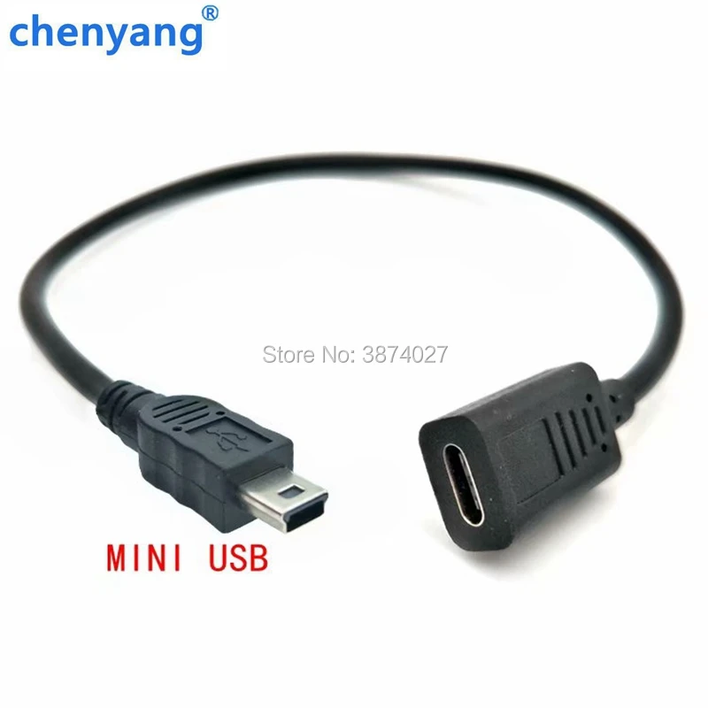 Adaptador de Cable conector USB tipo c hembra a Micro USB mini usb macho Dropshipping - imagen 2