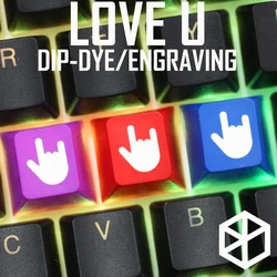Keycap Cherry Profile Dye-Sub PBT – Te Amo Mano 3 Colores