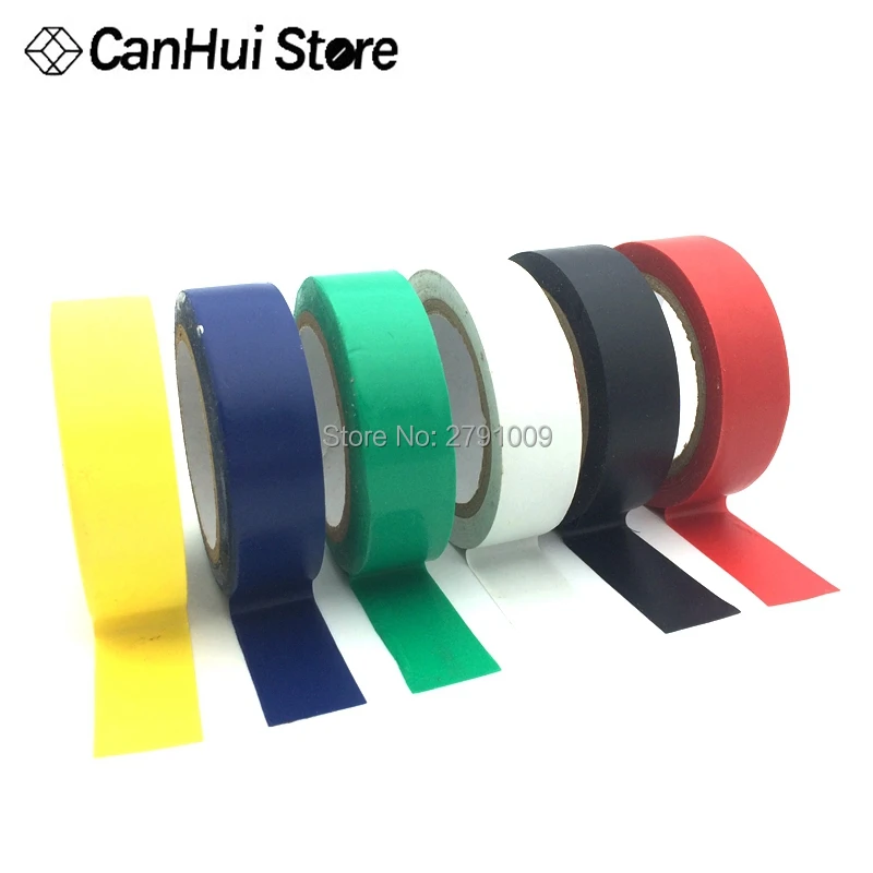 Cinta adhesiva de aislamiento eléctrico, cinta impermeable de PVC de 16mm de ancho, de alta temperatura, 9M, 1 unidad