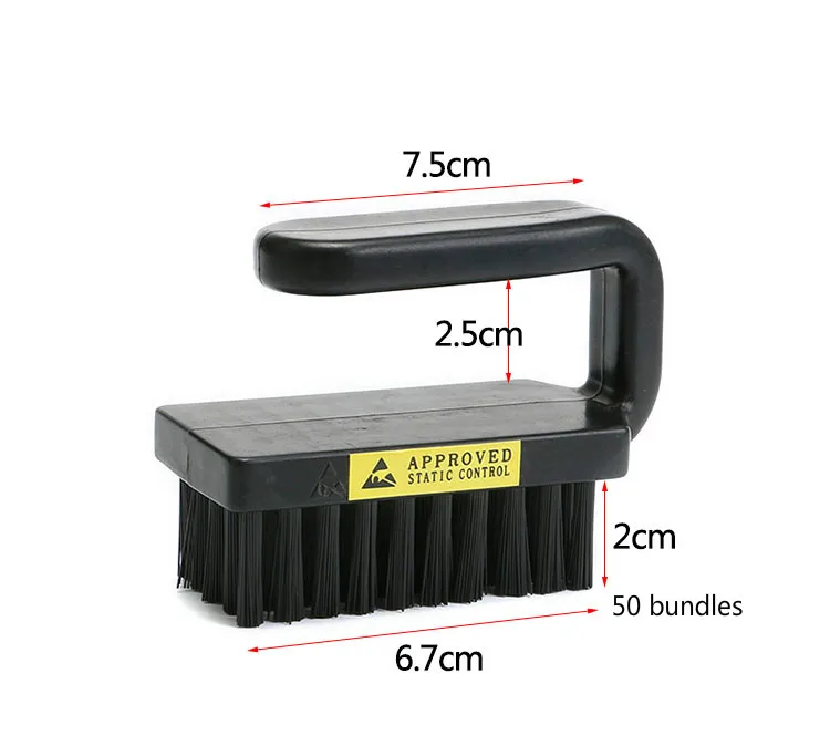 Cepillo de dientes antiestático, herramienta conductora, transparente, para taller de reparación de PC ESD, Control estático, 1 unidad - imagen 4