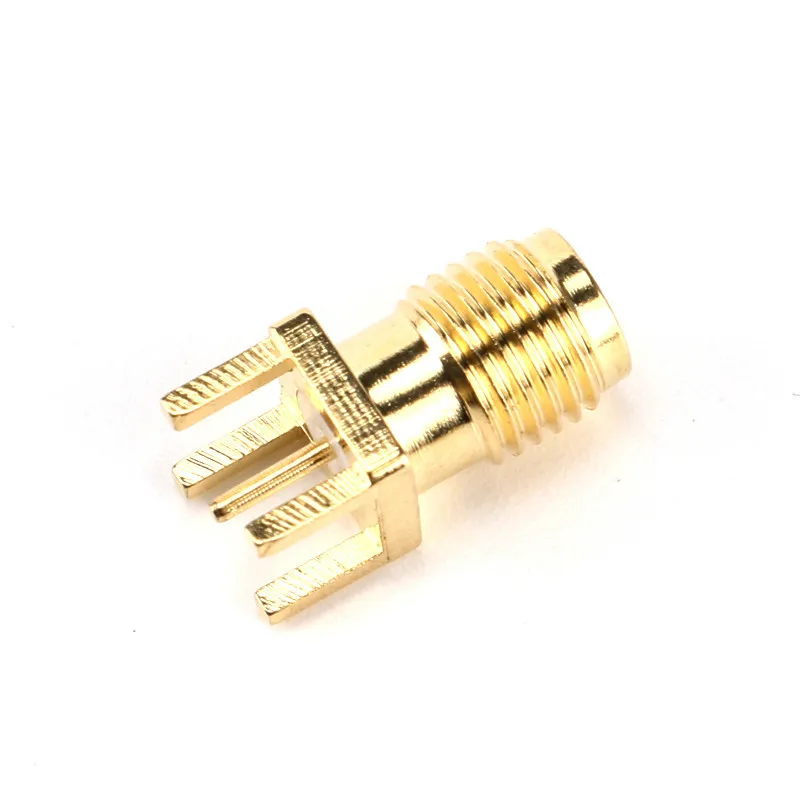 10 uds/2 piezas SMA hembra Jack tuerca de soldadura borde PCB Clip montaje recto conector RF chapado en oro receptáculo soldadura 2/5/10 Uds - imagen 3