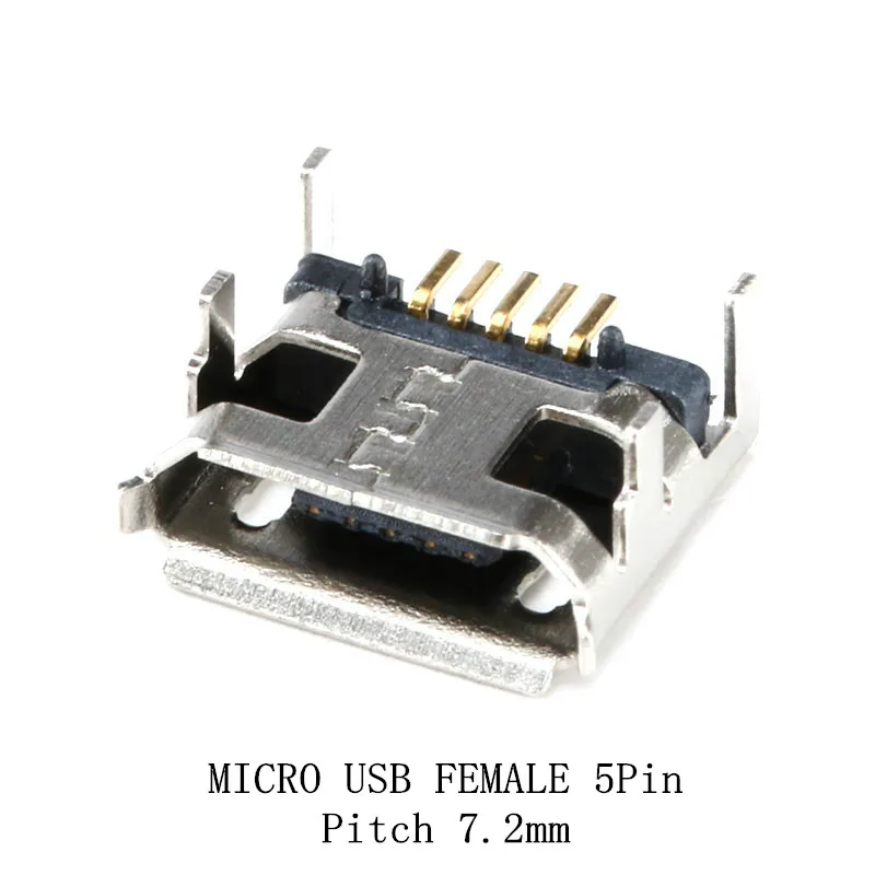 Conector hembra Micro USB tipo B de 5 pines, conector SMD de 4 Patas de 90 grados para mesa, teléfono móvil, accesorios de bricolaje, producto Digital, 20 Uds. - imagen 3