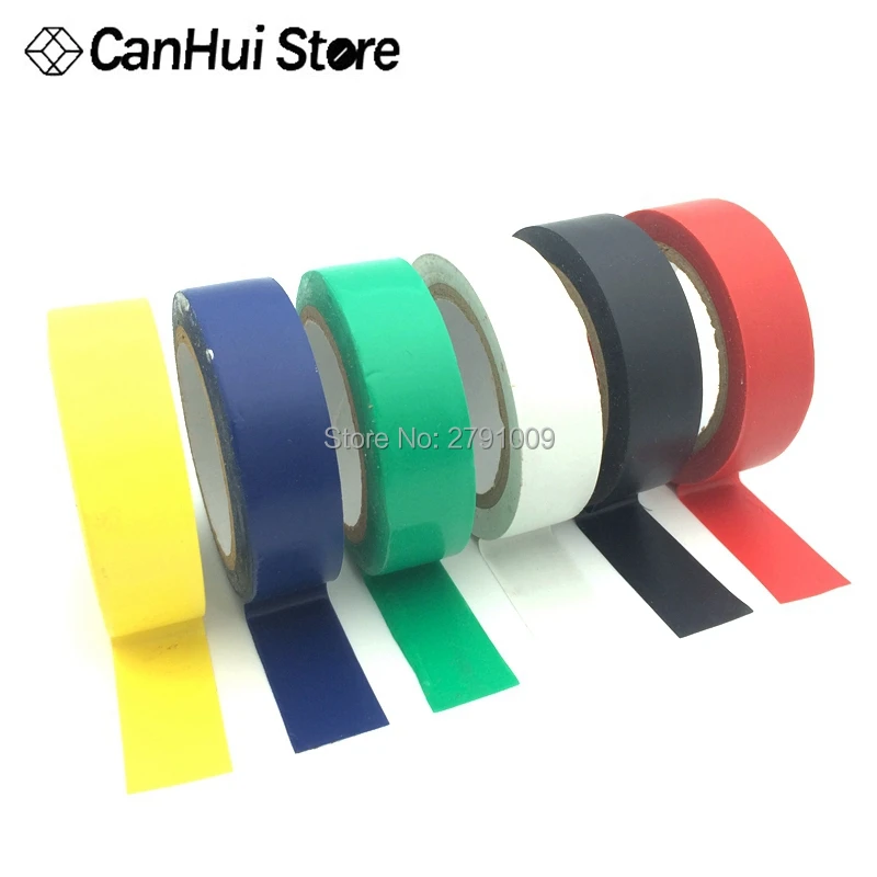 Cinta adhesiva de aislamiento eléctrico, cinta impermeable de PVC de 16mm de ancho, de alta temperatura, 9M, 1 unidad - imagen 2