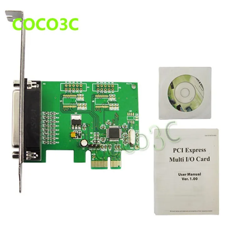 MosChip MCS9901 PCI-e 1 Parallel IEEE 1284 Controller card PCI express to DB25 printer LPT port Expension adapter