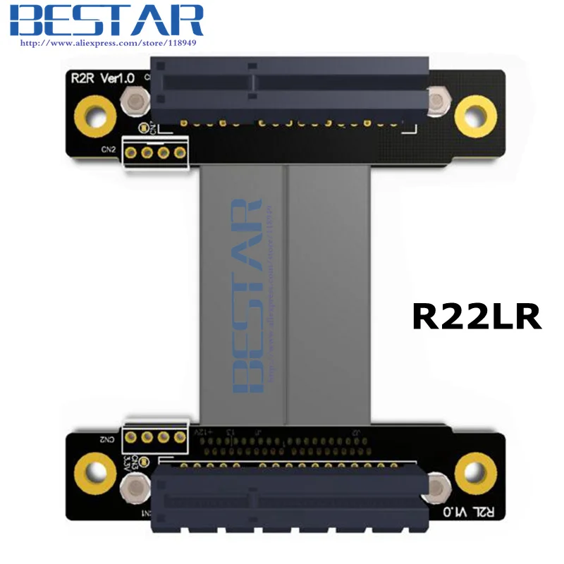 Riser PCI-Express PCI-E 3,0 x1 x4 x8 x16 macho a macho tarjeta gráfica extensión riser PCIe hembra a hembra cable de cinta 5- 60cm - imagen 3