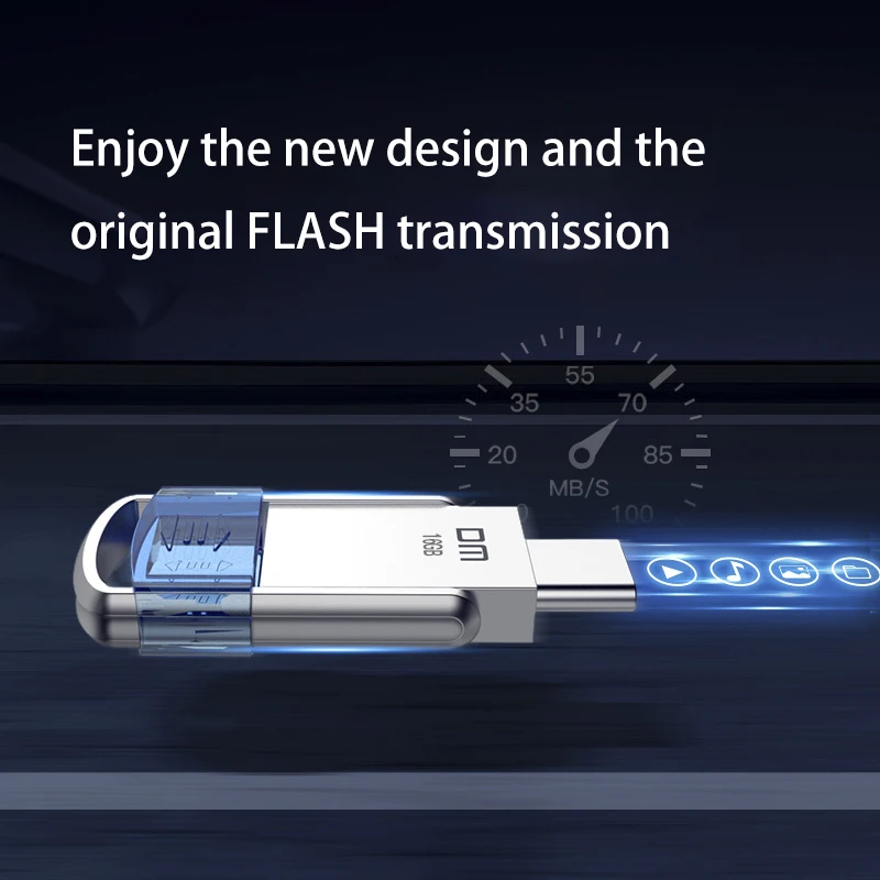 Unidad Flash USB 3,0 de Metal, pendrive de alta velocidad tipo C de 128GB, OTG, DM, PD119 - imagen 4