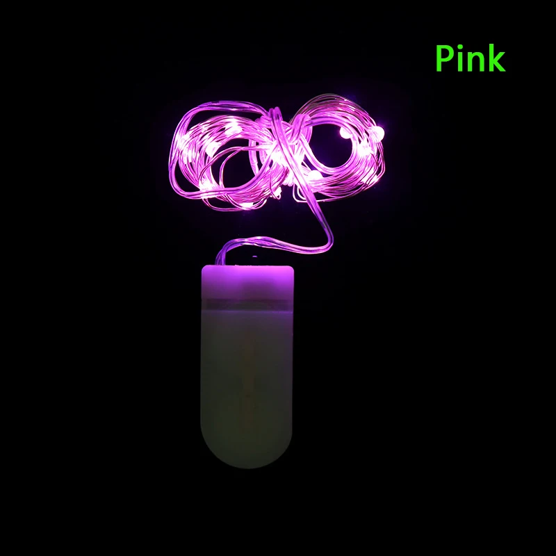 Hit 1M 2M 3M LED creativo 7 colores botón caja de batería de cobre serie de lámparas Mini pequeñas luces decorativas - imagen 2