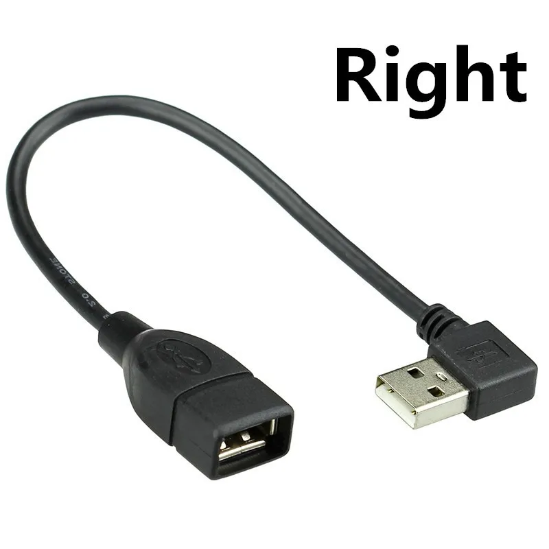 Adaptador de extensión USB A hembra A USB A macho, cable de 90 grados, izquierda/derecha/arriba/ángulo, incluido, 20cm - imagen 4