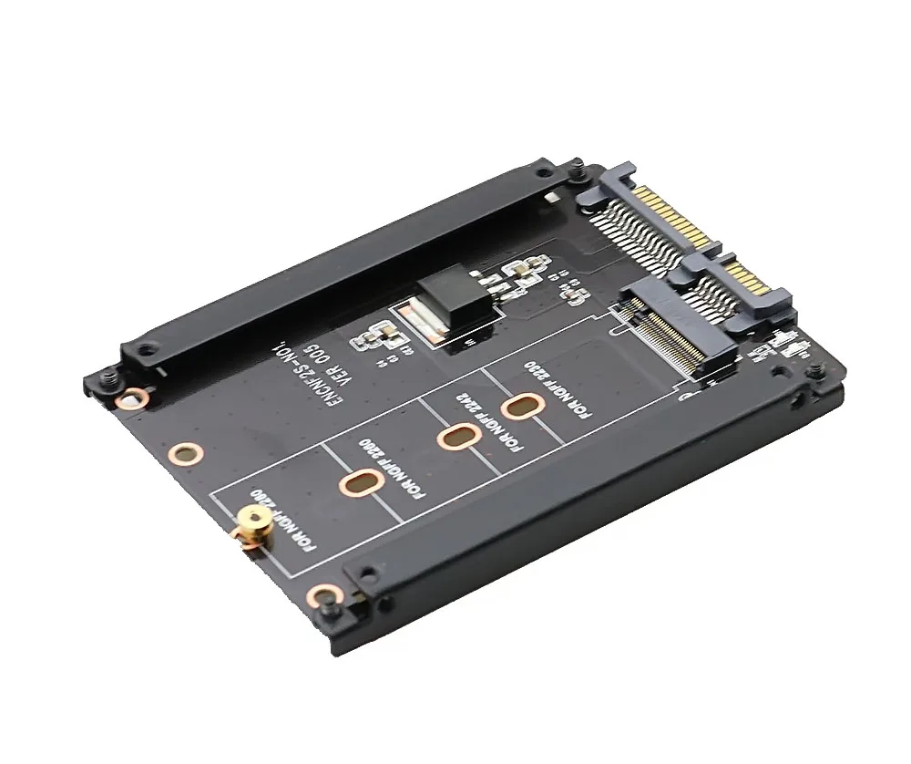 Caja de Metal B + M Key M.2 NGFF SSD a 2,5 SATA 6 Gb/s tarjeta adaptadora con enchufe de caja adaptador M2 NGFF con 5 tornillos - imagen 3