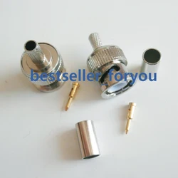 Conector coaxial BNC macho niquelado recto engarce RG316 RG174 LMR100