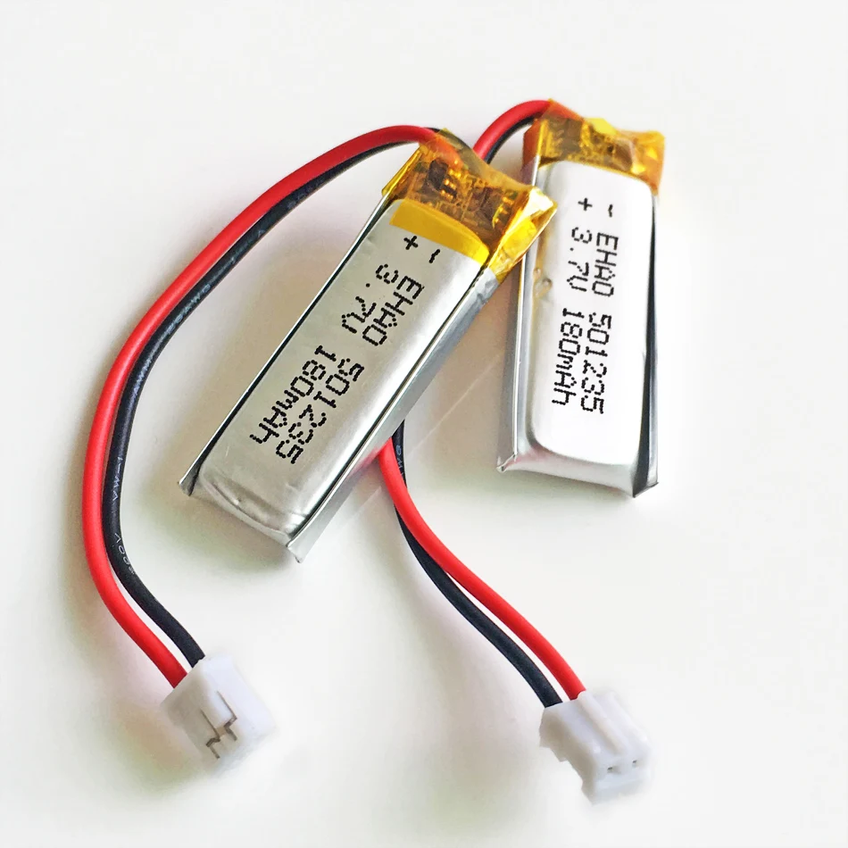 Batería recargable LiPo 3,7 + JST PH 180mm, Conector de 2 pines para Mp3, Bluetooth, GPS, PSP, grabadora de auriculares, altavoz, 501235 V, 2,0 mAh - imagen 4