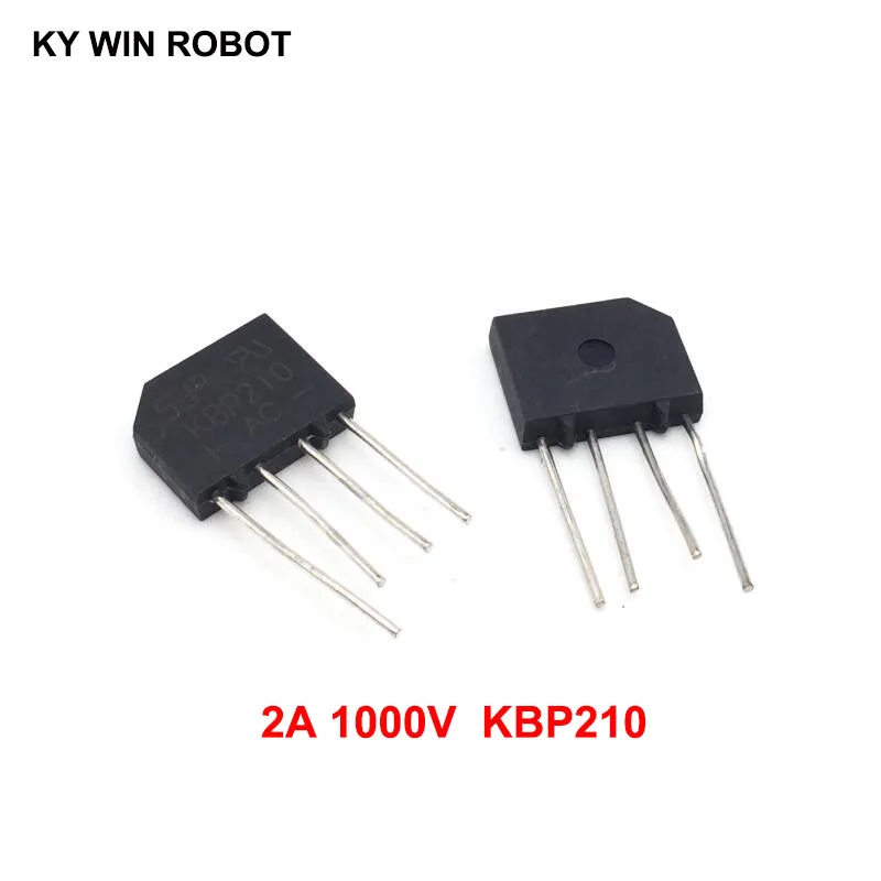 5 uds 2A 1000V puente rectificador de diodo KBP210