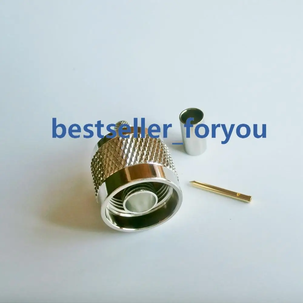 Conector recto N macho, Conector de crimpado RG58, RG142, LMR195, RG400, 1 unidad - imagen 5