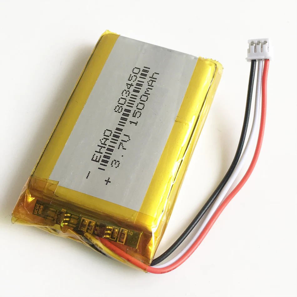 Batería recargable de polímero de litio para ordenador portátil, pila LiPo de 3,7 V y 1500mAh con conector JST ZH de 1,5mm y 3 pines para MP3, DVD, cámara, GPS, 803450 - imagen 4