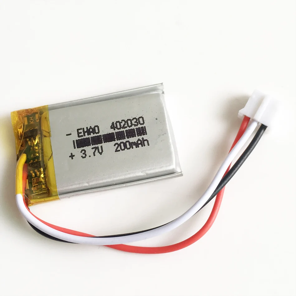 3.7V 200mAh LiPo Rechargeable Battery 402030 + JST 1.0/1.25/1.5/2.0/2.54mm 3pin Plug For Handheld GPS Mp3 GPS Bluetooth Recorder - imagen 4