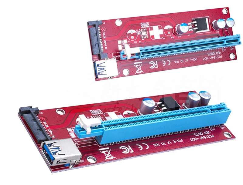 Convertidor USB3.0 PCI-E Express 1x a 16x, tarjeta elevadora de 60CM, fuente de alimentación SATA de 15 Pines, Cable extensor USB 3,0 para minería de Bitcoin - imagen 5