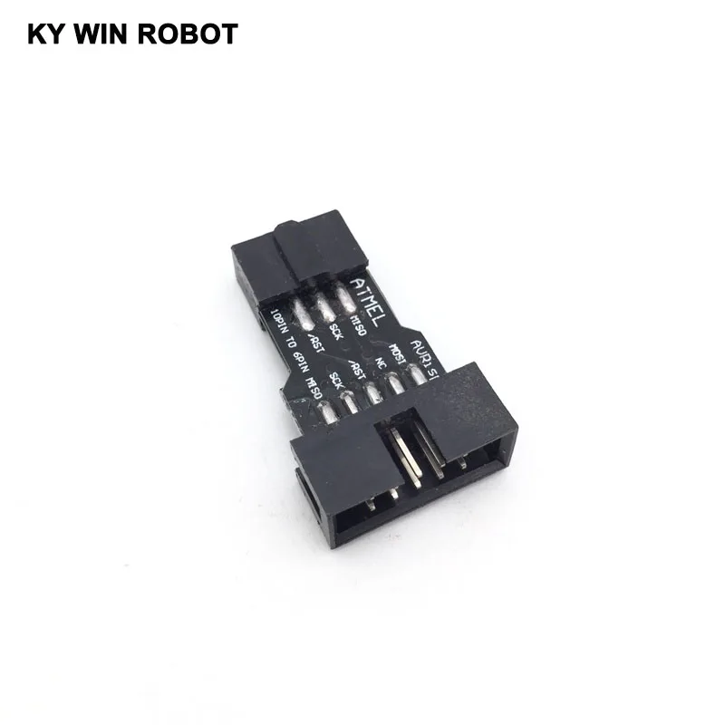 Convertidor de interfaz AVR para ATMEL STK500 AVRISP USBASP ISP, placa adaptadora de 10 a 6 pines, estándar, 1 unidad