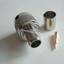 Conector N macho crimpado para cables LMR400 RG8 RG213 RG214