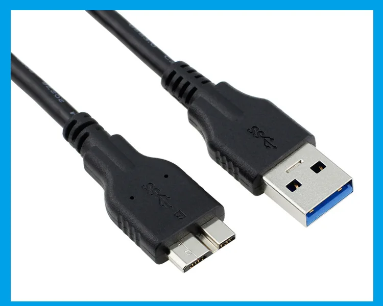 Cable USB 3,0 negro de 3 pies para disco duro externo Toshiba Canvio Desk 1TB 2TB 3TB, Canvio Basics 3,0 500GB 750GB 1TB 2TB - imagen 2