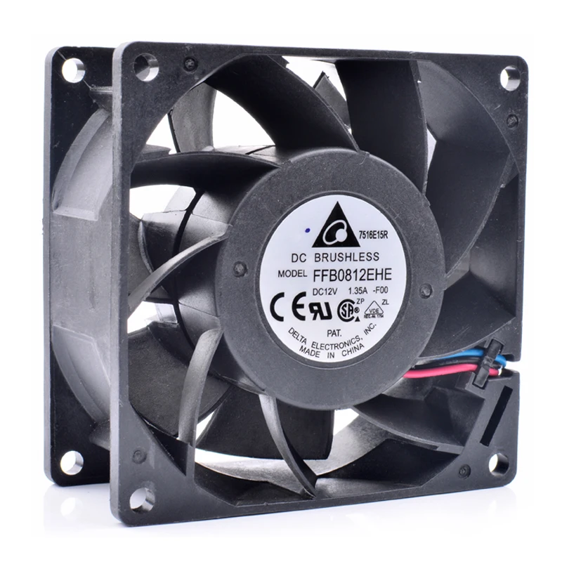 FFB0812EHE-F00-ventilador de refrigeración de gran volumen de aire, 8cm, 8038, 80x80x38mm, 12V, 1.35A, servidor de 3 líneas, original, nuevo
