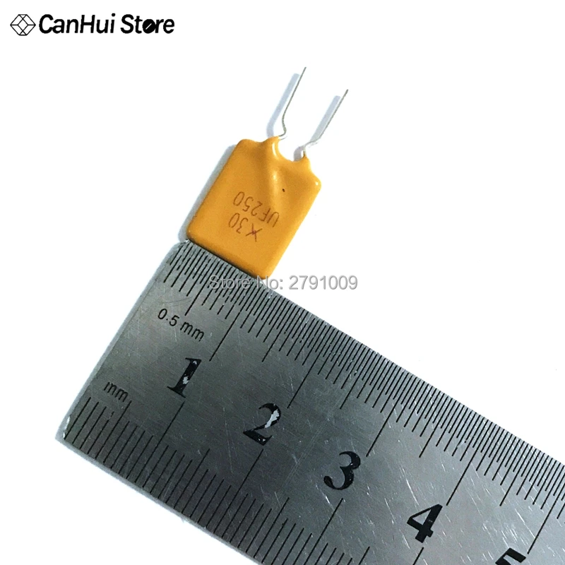 Fusible de recuperación automática PPCT DIP 30V Volt 2.5A 2500MA X30 UF250, válvula de seguridad, tubo protector de tubo de seguro reiniciable, 50 Uds. - imagen 5