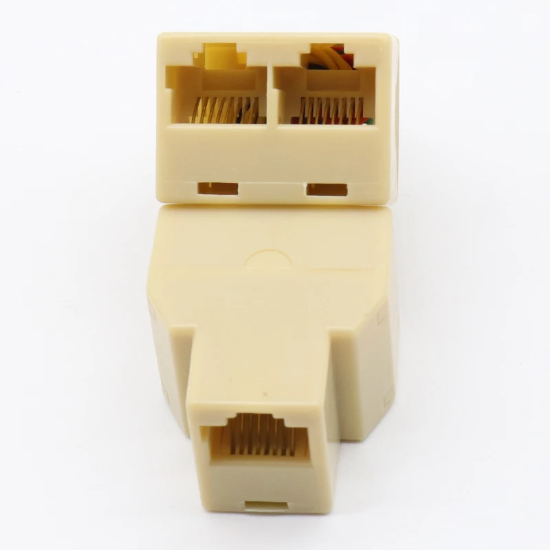 Conector divisor RJ45 para ordenador portátil y PC, adaptador divisor de red modular, CAT5, CAT6, LAN, 8P8C, RJ-45 - imagen 3
