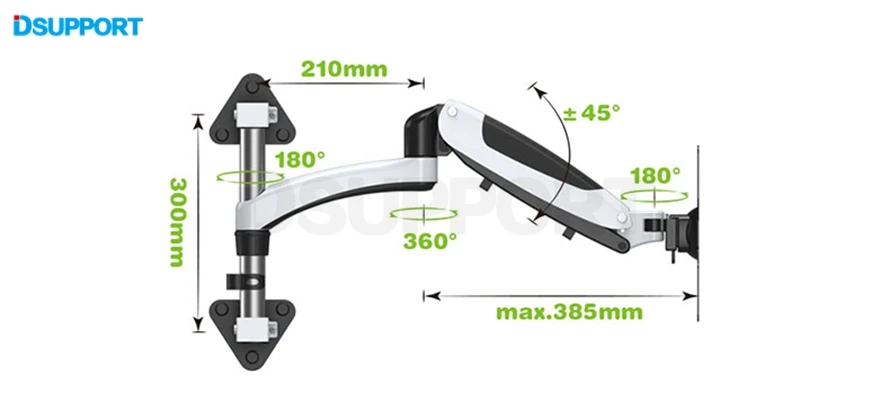 32-42-Heavy-Duty-Gas-Spring-Full-Motion-Flexible-LCD-LED-Monitor-TV-Wall-Mount-Bracket (3)