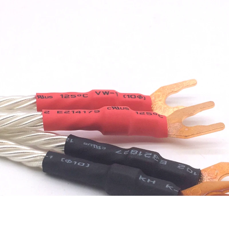 Cable de audio de puente chapado en plata Y pala 7N OFC de cobre rojo de alta gama cable de altavoz de puente de altavoz de alta fidelidad - imagen 3