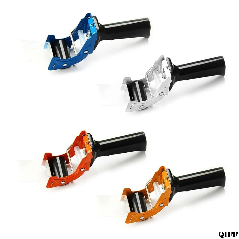 Dispensador de cinta de sellado portátil, máquina de embalaje, cortador de mano, soporte de empaquetador, Color aleatorio, 4 de junio, venta al por mayor