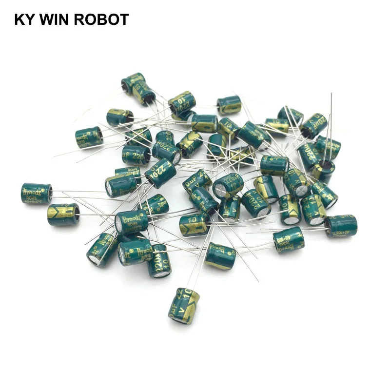 Pengiriman-condensador electrolítico de aluminio ic, 50 unidades por lote, 10 V, 220 UF, 6x7mm, 6mm x 7mm