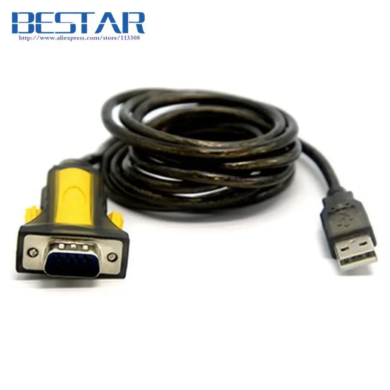 Cable adaptador de puerto serie USB macho a RS232 hembra, 1,5 m/5 pies, 9 pines DB9 con Chip para Windows 7, 8, comunicación PDA Vista de 32/64 bits