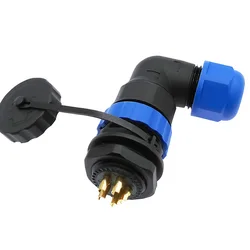 Conector Industrial SP20 IP68 Angular 90° – Mult pines