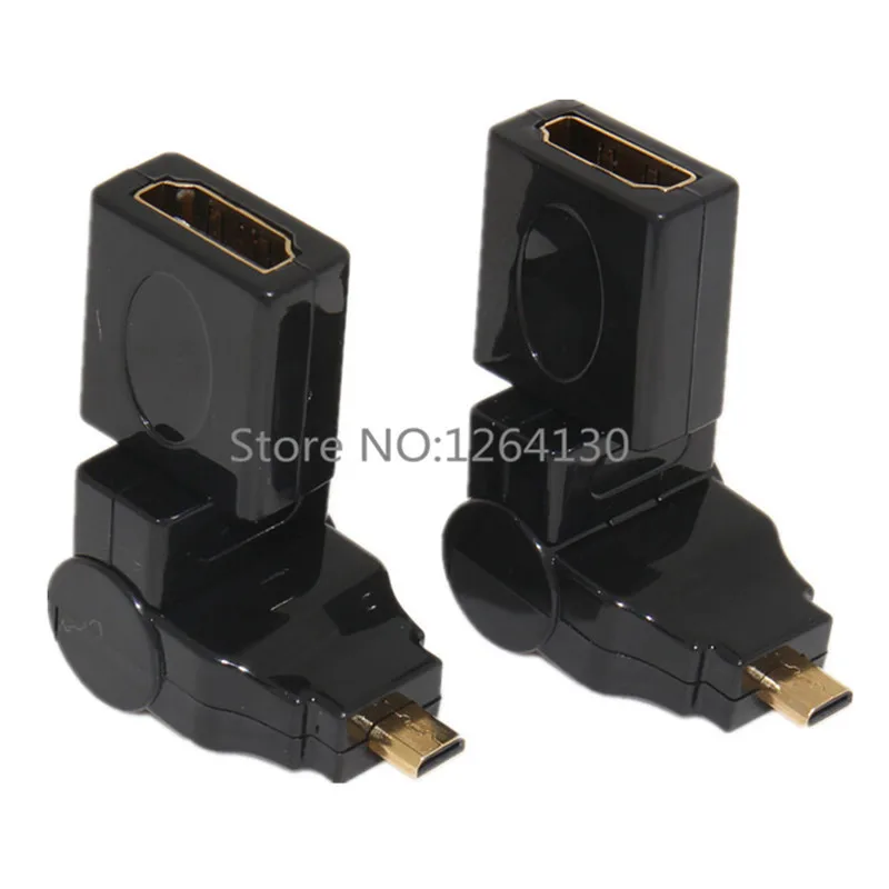 Micro HDHI macho a HDMI hembra 180/360 grados de rotación 90 Cable convertidor adaptador de ángulo recto para ASUS Tablet PC y otros - imagen 4